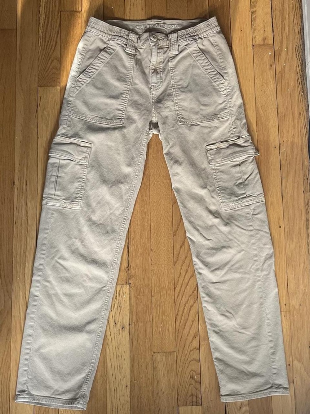 American Eagle Outfitters Women's Cargo Pants in Light Tan